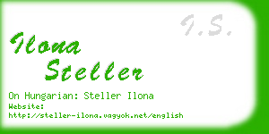 ilona steller business card